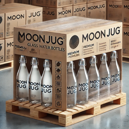 1/2 PALLET of MoonJug 1/2 Gallon size - 45 cases/270 bottles per pallet, APPROVED VENDORS/WHOLESALE DISTRIBUTORS ONLY