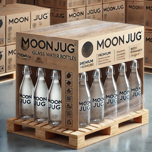 1/2 PALLET of MoonJug 1/2 Gallon size - 45 cases/270 bottles per pallet, APPROVED VENDORS/WHOLESALE DISTRIBUTORS ONLY